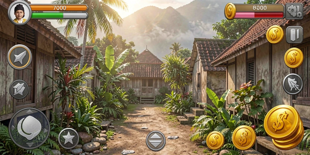 Screenshot menunjukkan fitur kolaborasi antar pemain dalam misi.